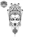 tatouage ephémère manchette bouddha bouddhisme