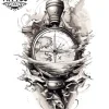 tatouage-manchette-ephemere-boussole-adventure-chic tatouage-manchette-ephemere-boussole-adventure-chic