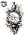 tatouage-manchette-ephemere-boussole-adventure-chic tatouage-manchette-ephemere-boussole-adventure-chic