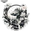 tatouage manchette éphémère carpe koi design japonais tatouage manchette éphémère carpe koi design japonais