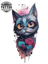 tatouage-manchette-chat-ephemere-bras-design-original-tendance tatouage-manchette-chat-ephemere-bras-design-original-tendance