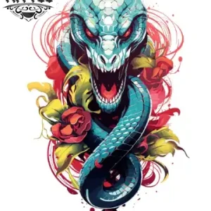 tatouage manchette femme serpent éphémère réaliste tatouage manchette femme serpent éphémère réaliste
