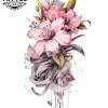 tatouage-manchette-ephemere-fleurs-elegantes tatouage-manchette-ephemere-fleurs-elegantes