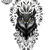 tatouage-hiboux-ephemere-manchette-artistique-bras tatouage-hiboux-ephemere-manchette-artistique-bras