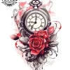 tatouage manchette ephemere homme design horloge vintage tatouage manchette ephemere homme design horloge vintage