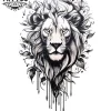 tatouage-manchette-ephemere-homme-lion-realiste-longue-duree tatouage-manchette-ephemere-homme-lion-realiste-longue-duree