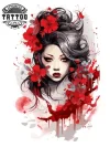 tatouage-manchette-ephemere-design-japonais tatouage-manchette-ephemere-design-japonais