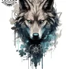 tatouage manchette ephemere loup realiste pour bras tatouage manchette ephemere loup realiste pour bras