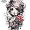 tatouage manchette ephemere style manga realiste tatouage manchette ephemere style manga realiste