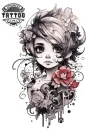 tatouage manchette ephemere style manga realiste tatouage manchette ephemere style manga realiste