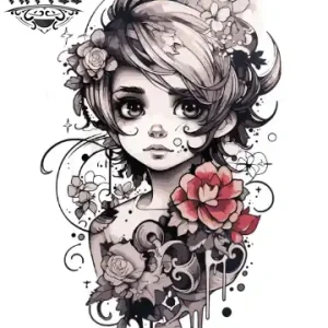 tatouage manchette ephemere style manga realiste tatouage manchette ephemere style manga realiste