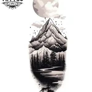 tatouage manchette ephemere montagne nature tatouage manchette ephemere montagne nature