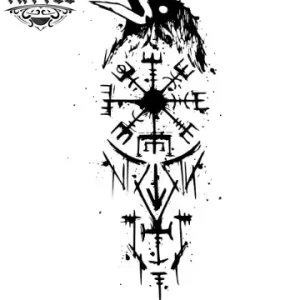 tatouage-manchette-ephemere-nordique-design-unique tatouage-manchette-ephemere-nordique-design-unique