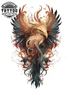 tatouage-manchette-ephemere-phoenix-realiste-waterproof