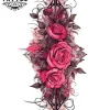 tatouage-manchette-ephemere-rose-femme tatouage-manchette-ephemere-rose-femme