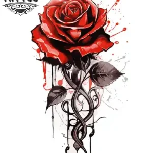 tatouage-manchette-ephemere-rose-homme-floral-durable-elegant