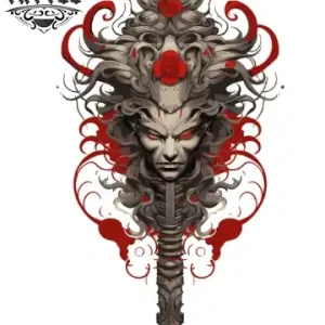 tatouage manchette éphémère samouraï design guerrier japonais