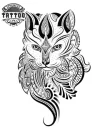 tatouage-ephemere-mandala-chat-design-unique tatouage-ephemere-mandala-chat-design-unique