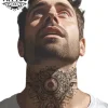 tatouage-ephemere-mandala-cou-homme-personnalise tatouage-ephemere-mandala-cou-homme-personnalise