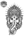 tatouage-ephemere-mandala-elephant-design-unique tatouage-ephemere-mandala-elephant-design-unique