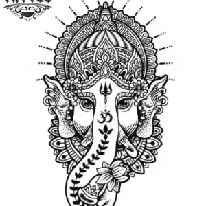 tatouage-ephemere-mandala-elephant-design-unique tatouage-ephemere-mandala-elephant-design-unique