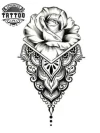 tatouage-ephemere-mandala-fleur-design-unique tatouage-ephemere-mandala-fleur-design-unique