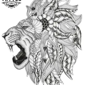 tatouage-ephemere-mandala-lion-durable-waterproof tatouage-ephemere-mandala-lion-durable-waterproof