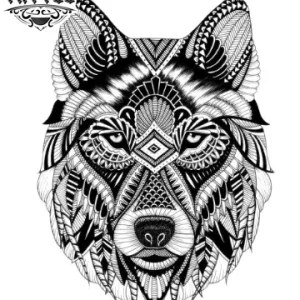 tatouage-ephemere-mandala-loup-design-unique-pour-corps tatouage-ephemere-mandala-loup-design-unique-pour-corps