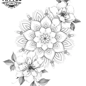 tatouage-mandala-ephemere-pivoine-fleur-elegante tatouage-mandala-ephemere-pivoine-fleur-elegante