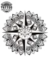 tatouage-mandala-ephemere-rose-des-vents-design-unique tatouage-mandala-ephemere-rose-des-vents-design-unique