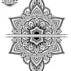 tatouage ephemere mandala pour soeurs design spirituel harmonieux