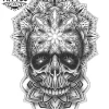 tatouage-ephemere-mandala-tete-de-mort-design-unique tatouage-ephemere-mandala-tete-de-mort-design-unique
