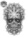 tatouage-ephemere-mandala-tete-de-mort-design-unique tatouage-ephemere-mandala-tete-de-mort-design-unique