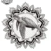tatouage ephémère mandala tortue style océanique tatouage ephémère mandala tortue style océanique
