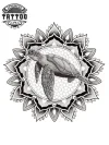 tatouage ephémère mandala tortue style océanique tatouage ephémère mandala tortue style océanique