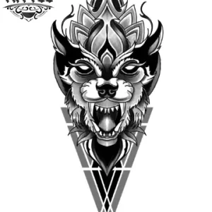 tatouage-mandala-loup-design-mystique-temporaire tatouage-mandala-loup-design-mystique-temporaire