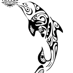 tatouage-ephemere-maori-dauphin-design-unique