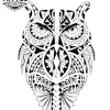 tatouage-ephemere-hiboux-maori-style-traditionnel tatouage-ephemere-hiboux-maori-style-traditionnel
