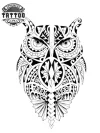 tatouage-ephemere-hiboux-maori-style-traditionnel tatouage-ephemere-hiboux-maori-style-traditionnel