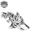 Tatouage éphémère maori loup tribal durable et artistique Tatouage éphémère maori loup tribal durable et artistique