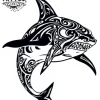 tatouage-ephemere-maori-requin-ocean-polynesien tatouage-ephemere-maori-requin-ocean-polynesien