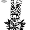 tatouage-ephemere-maori-tiki-design-traditionnel-polynesien tatouage-ephemere-maori-tiki-design-traditionnel-polynesien