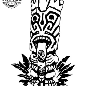 tatouage-ephemere-maori-tiki-design-traditionnel-polynesien tatouage-ephemere-maori-tiki-design-traditionnel-polynesien