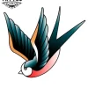 tatouage-marin-ephémère-hirondelle-design tatouage-marin-ephémère-hirondelle-design
