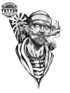 tatouage ephemere marin pour homme design nautique tatouage MARIN
