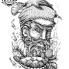 tatouage epoxyéhmère marin pêcheur design temporaire