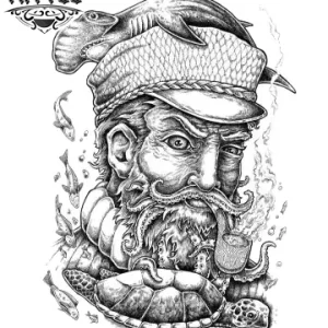 tatouage epoxyéhmère marin pêcheur design temporaire tatouage epoxyéhmère marin pêcheur design temporaire