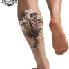 tatouage ephemere mollet arbre naturel durable