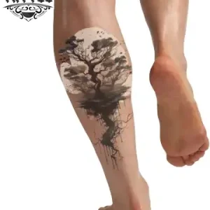 tatouage ephemere mollet arbre naturel durable tatouage ephemere mollet arbre naturel durable