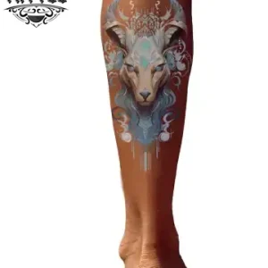 tatouage mollet ephemere belier design unique audacieux tatouage mollet ephemere belier design unique audacieux